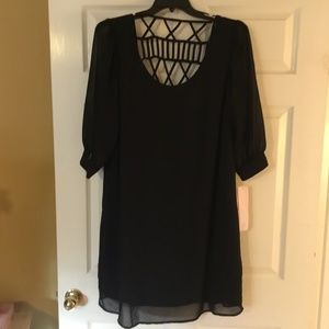 Free 2  Luv black dressy dress, size 1x, NWT!